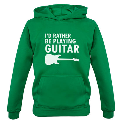 I'd Rather Be Playing Guitar Kids T Shirt