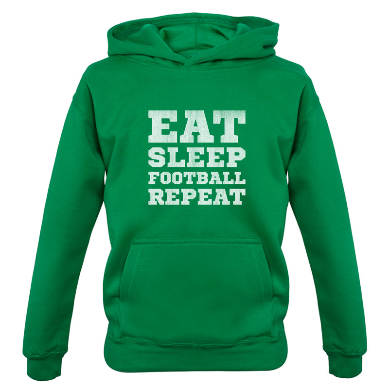 Eat Sleep Football Repeat Kids T Shirt