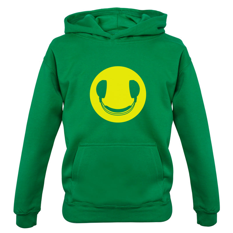 DJ Headphone Smiley face Kids T Shirt