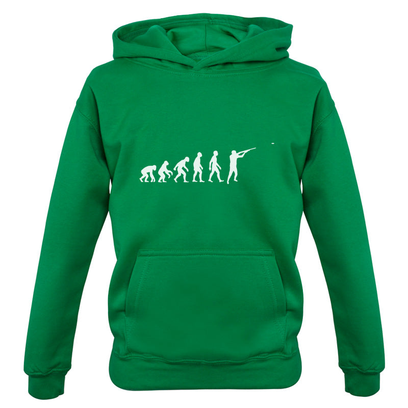Evolution of Man Clay Pigeon Shooting Kids T Shirt