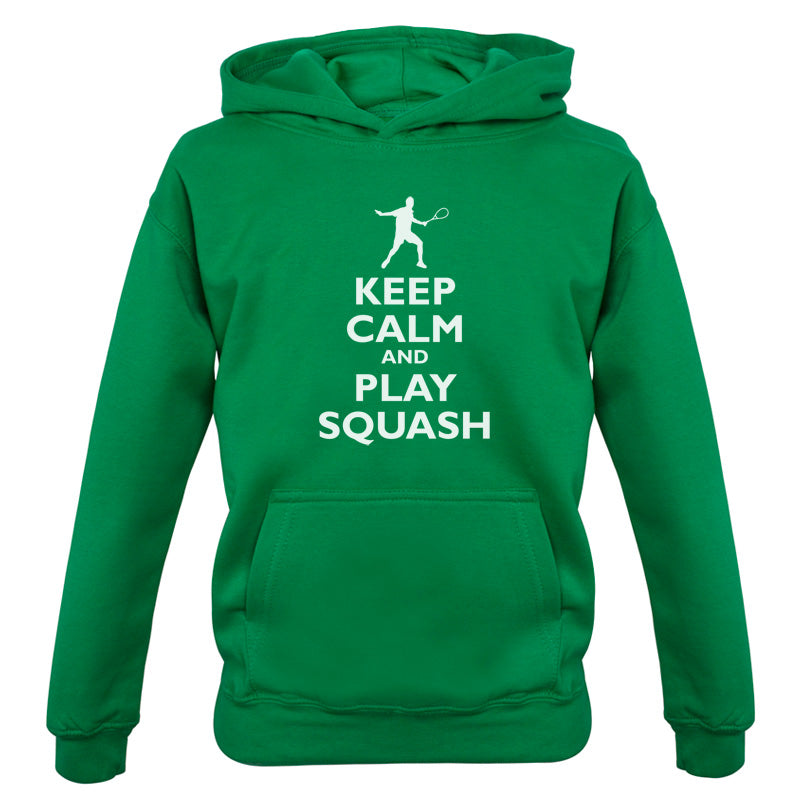 Keep Calm and Play Squash Kids T Shirt