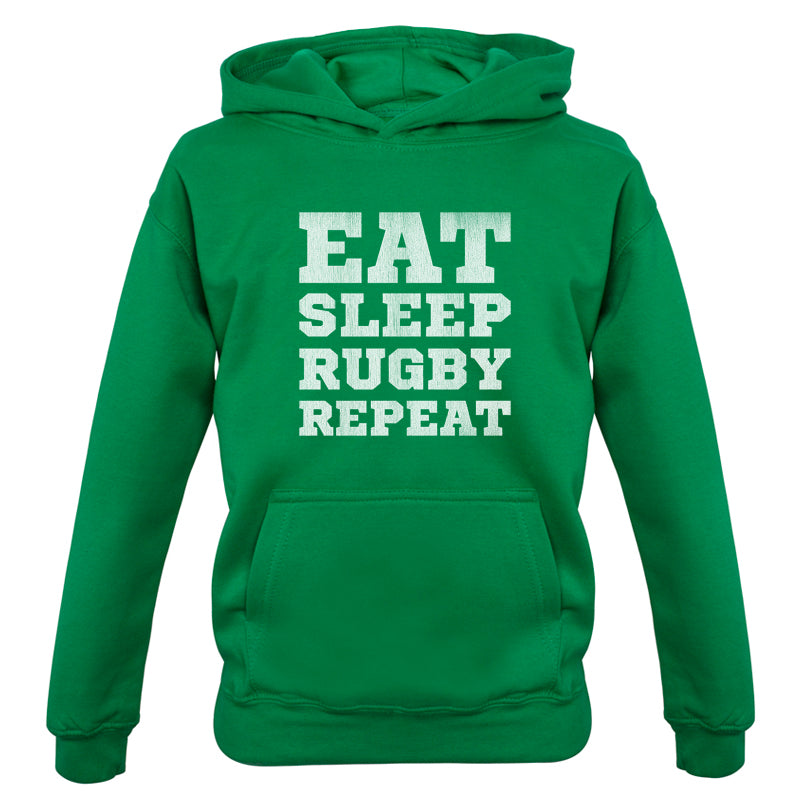 Eat Sleep Rugby Repeat Kids T Shirt