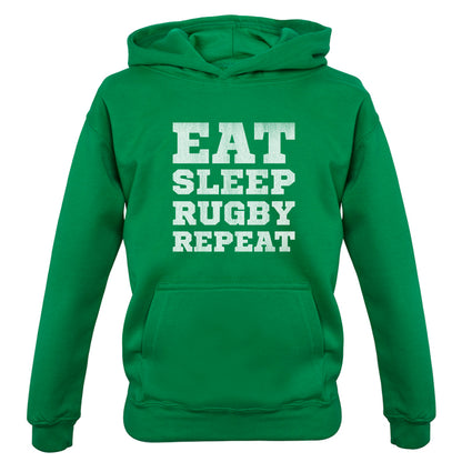 Eat Sleep Rugby Repeat Kids T Shirt