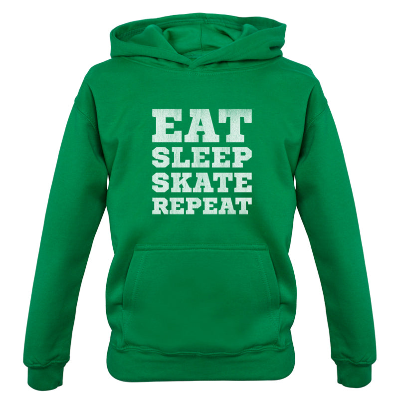 Eat Sleep Skate Repeat Kids T Shirt