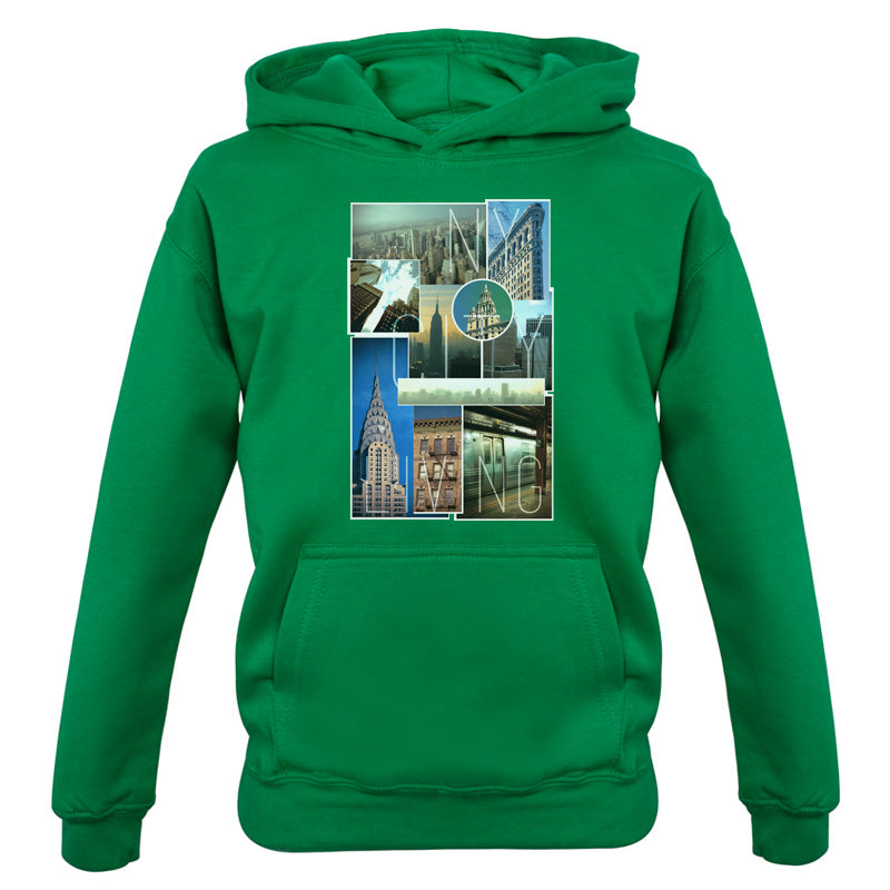 New York City Living Collage Kids T Shirt