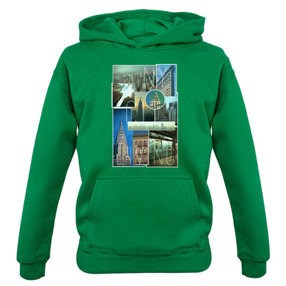 New York City Living Collage Kids T Shirt