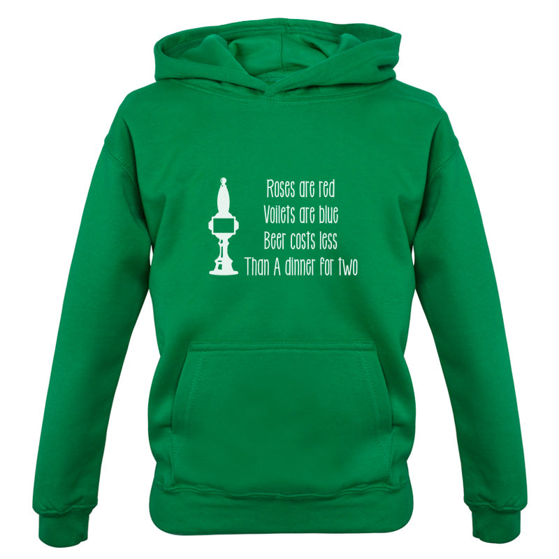 Roses Are Red Beer Costs Less Than Dinner For Two Kids T Shirt