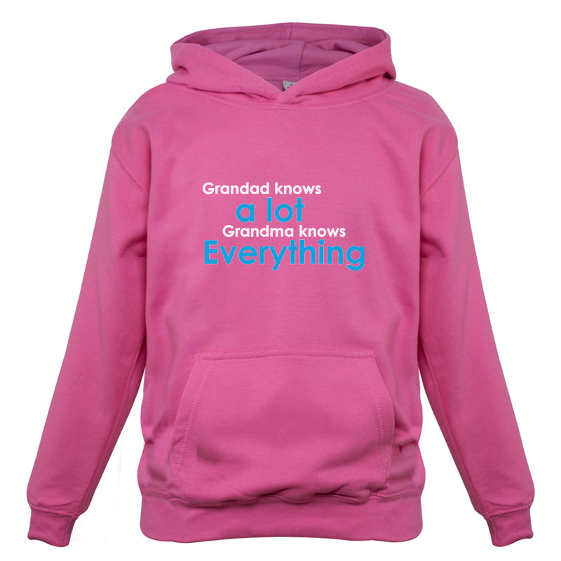 Grandad Knows A Lot, Grandma Knows Everything Kids T Shirt
