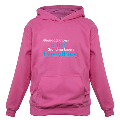 Grandad Knows A Lot, Grandma Knows Everything Kids T Shirt