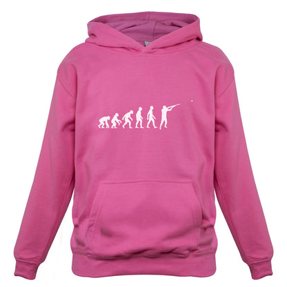Evolution of Man Clay Pigeon Shooting Kids T Shirt