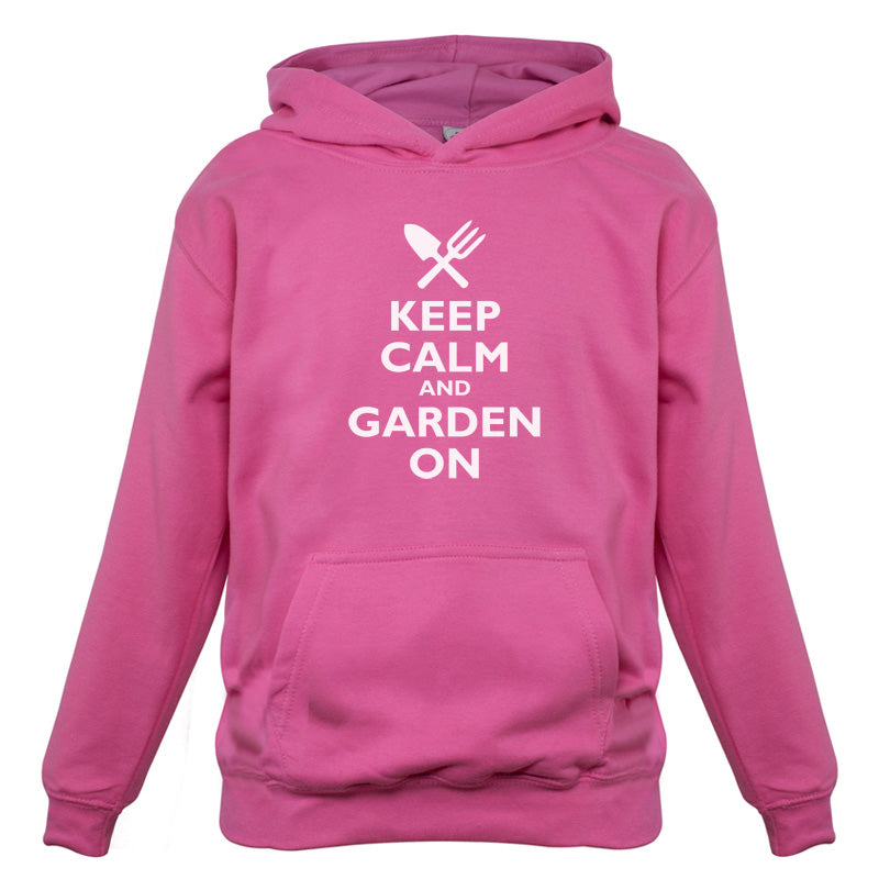 Keep Calm And Garden On Kids T Shirt