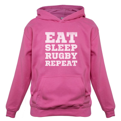 Eat Sleep Rugby Repeat Kids T Shirt