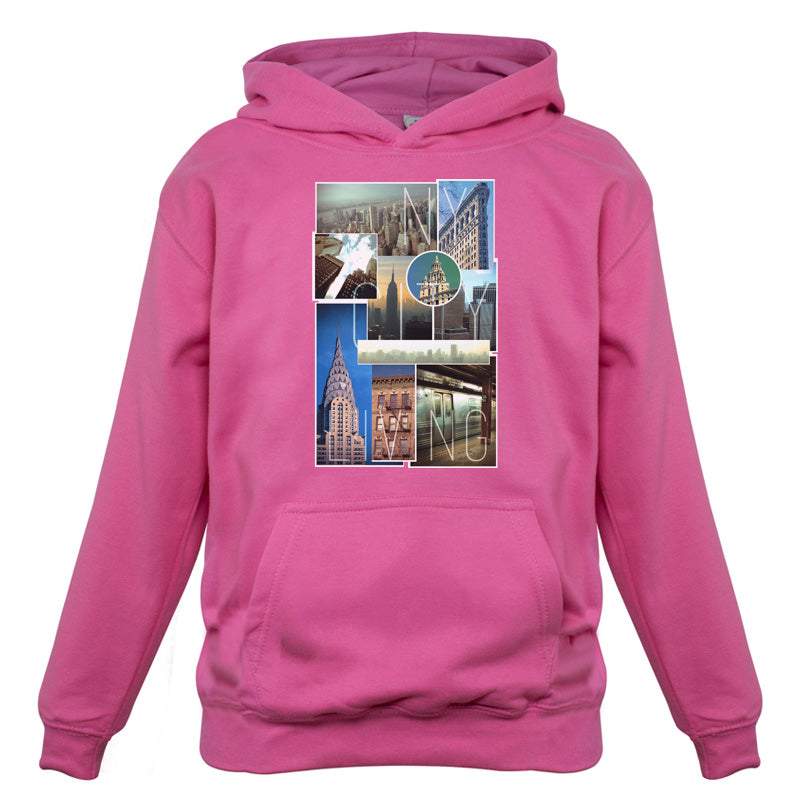 New York City Living Collage Kids T Shirt