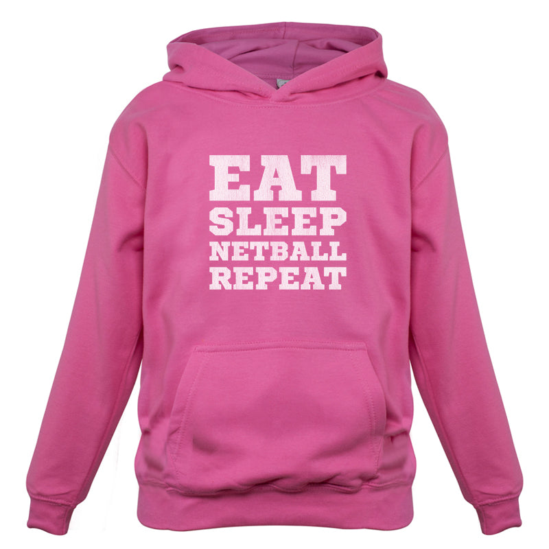 Eat Sleep Netball Repeat Kids T Shirt