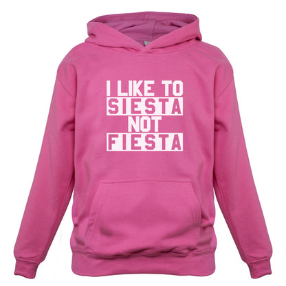 I Like To Siesta Not Fiesta Kids T Shirt