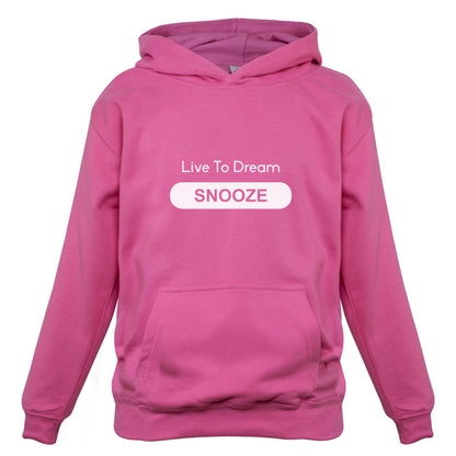 Live To Dream Snooze Kids T Shirt