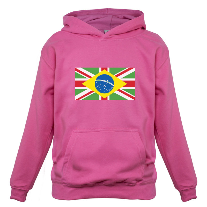 Brazil Union Jack Flag Kids T Shirt