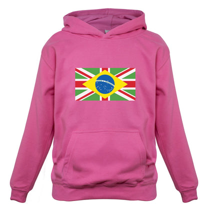Brazil Union Jack Flag Kids T Shirt