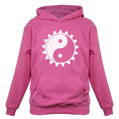 Yin Yang Bike Cog Kids T Shirt