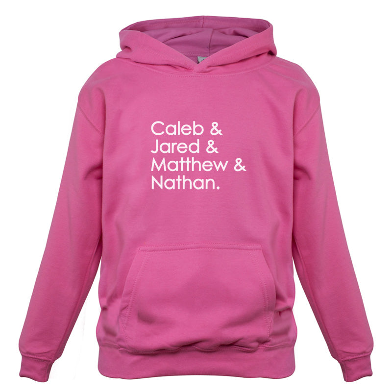 Caleb & Jared & Matthew & Nathan Kids T Shirt