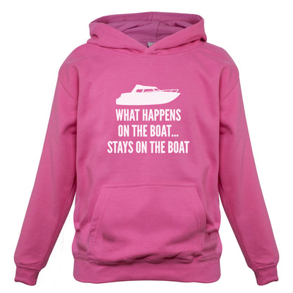 What Happens On The Boat, Stays On The Boat Kids T Shirt