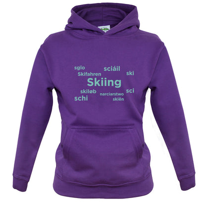 Skiing Languages Kids T Shirt