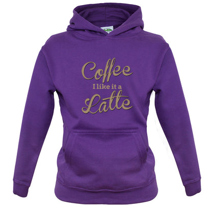 Coffee I Like It A Latte Kids T Shirt