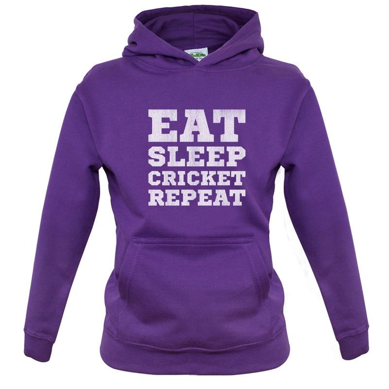 Eat Sleep Cricket Repeat Kids T Shirt