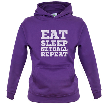 Eat Sleep Netball Repeat Kids T Shirt