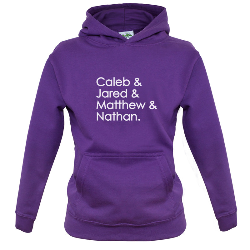 Caleb & Jared & Matthew & Nathan Kids T Shirt