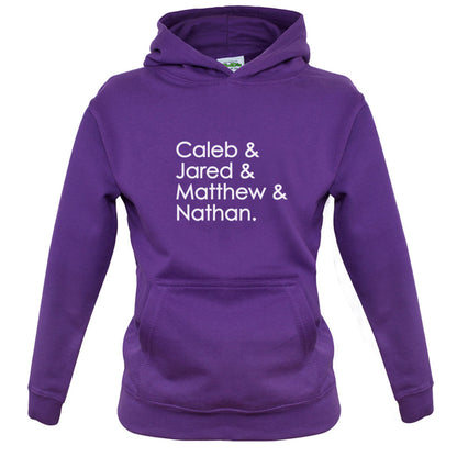 Caleb & Jared & Matthew & Nathan Kids T Shirt