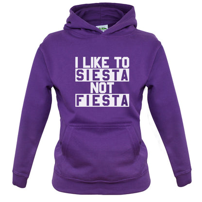 I Like To Siesta Not Fiesta Kids T Shirt