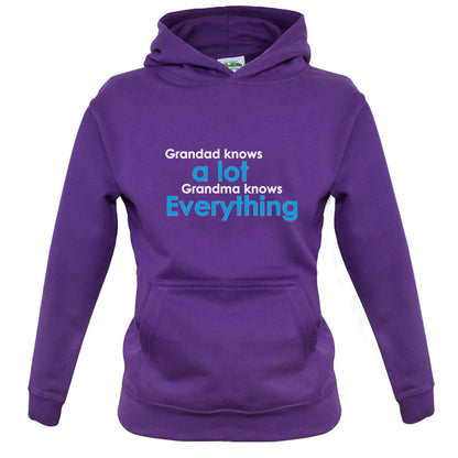 Grandad Knows A Lot, Grandma Knows Everything Kids T Shirt
