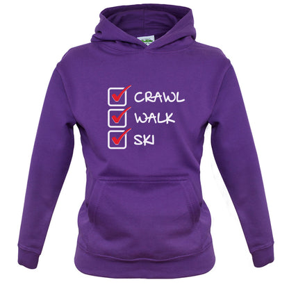 Crawl Walk Ski Kids T Shirt