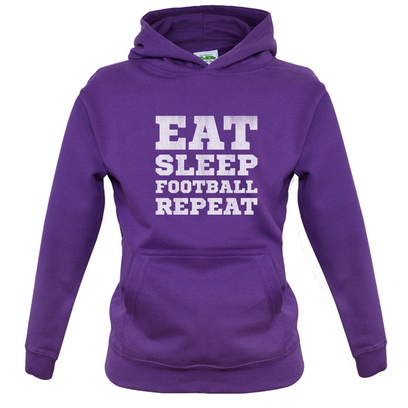 Eat Sleep Football Repeat Kids T Shirt