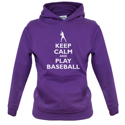 Keep Calm and Play Baseball Kids T Shirt