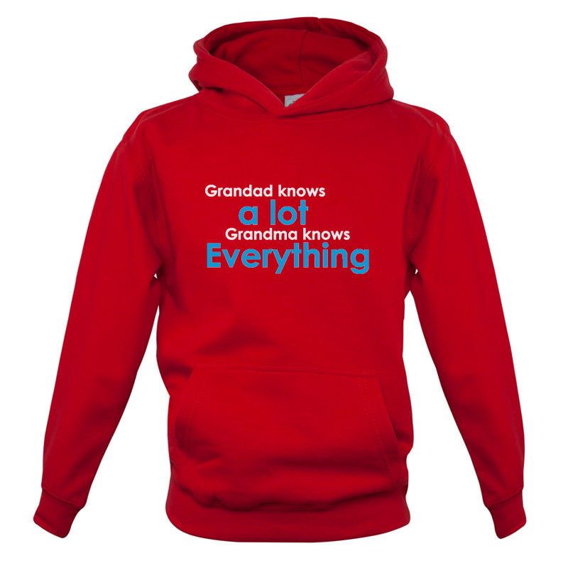 Grandad Knows A Lot, Grandma Knows Everything Kids T Shirt