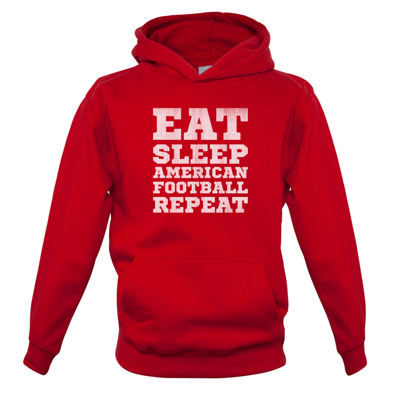 Eat Sleep American Football Repeat Kids T Shirt