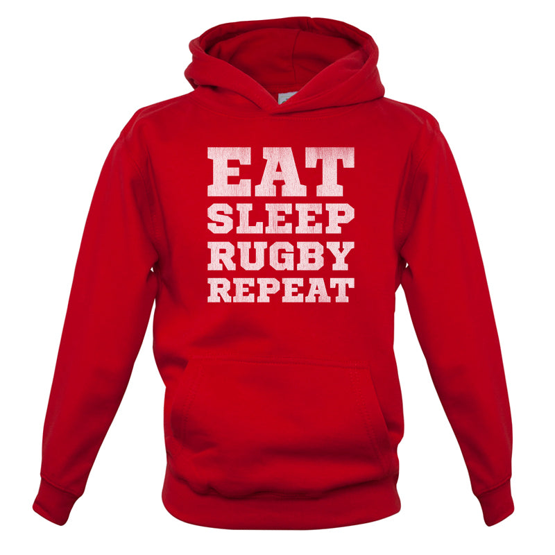 Eat Sleep Rugby Repeat Kids T Shirt