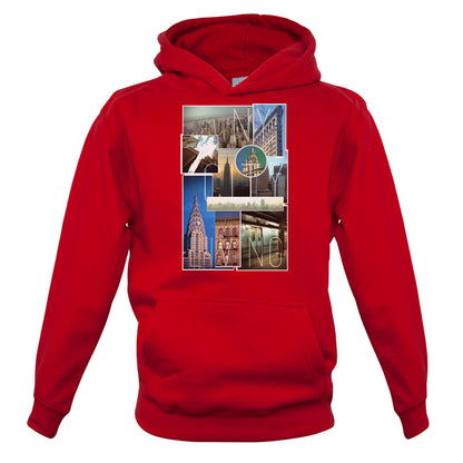 New York City Living Collage Kids T Shirt