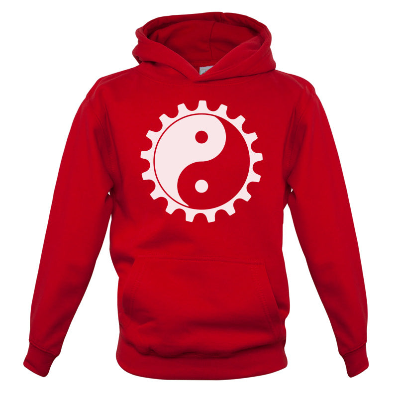 Yin Yang Bike Cog Kids T Shirt
