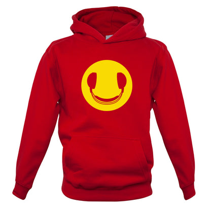 DJ Headphone Smiley face Kids T Shirt