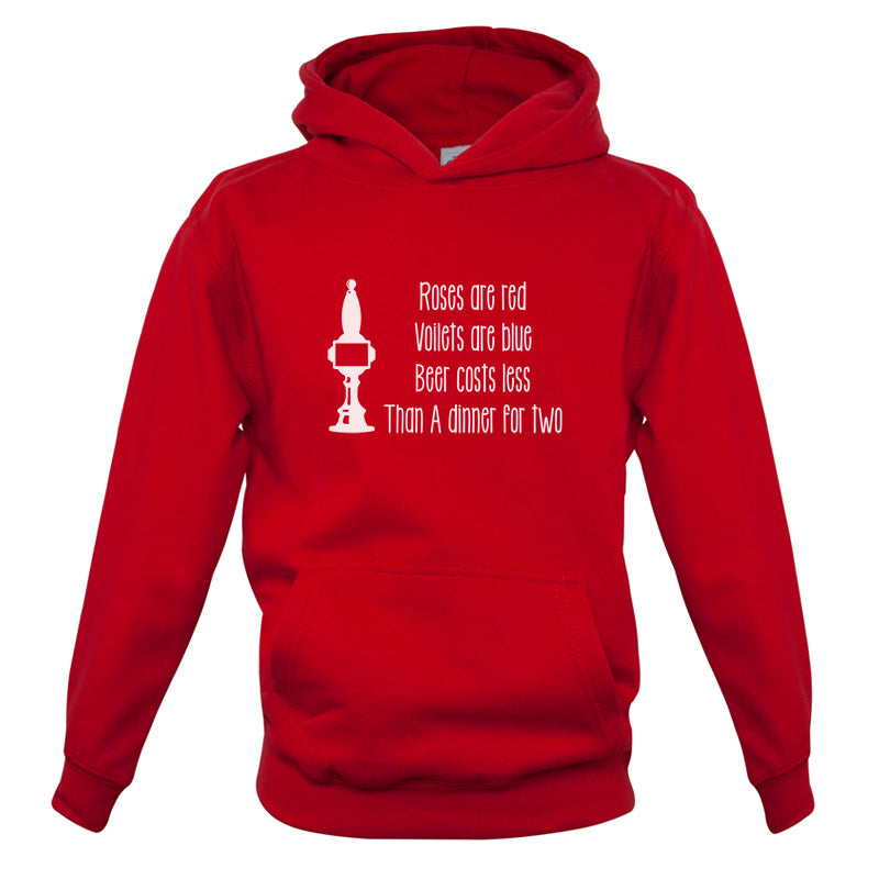 Roses Are Red Beer Costs Less Than Dinner For Two Kids T Shirt