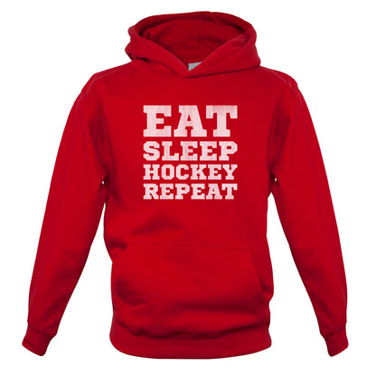 Eat Sleep Hockey Repeat Kids T Shirt