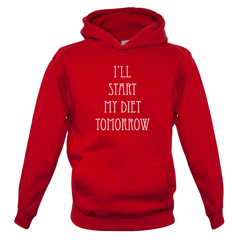 I'll Start My Diet Tomorrow Kids T Shirt
