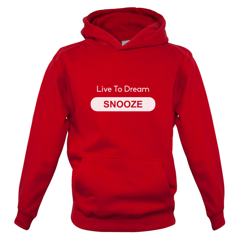 Live To Dream Snooze Kids T Shirt