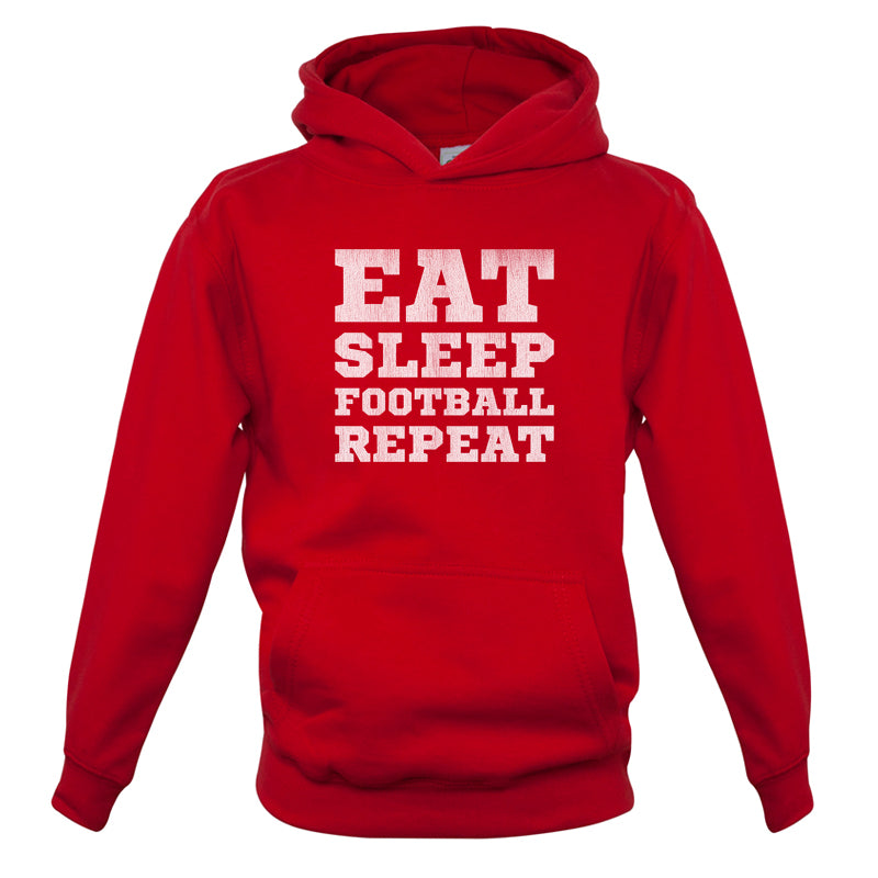 Eat Sleep Football Repeat Kids T Shirt