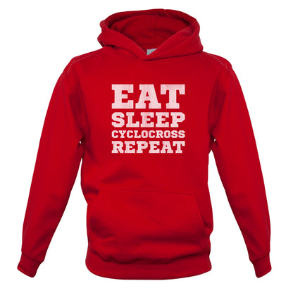 Eat Sleep Cyclocross Repeat Kids T Shirt
