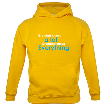 Grandad Knows A Lot, Grandma Knows Everything Kids T Shirt