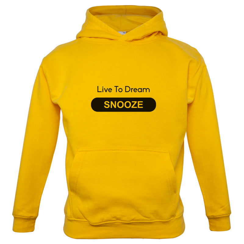 Live To Dream Snooze Kids T Shirt